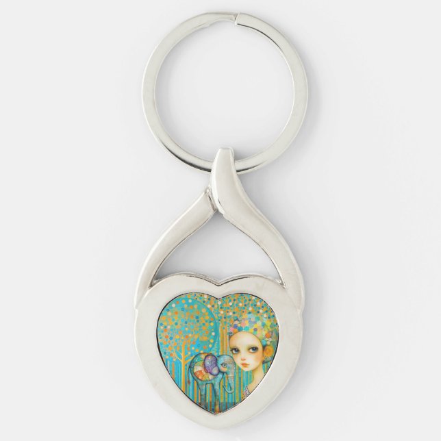 Elephant Charm Key Ring (Front)