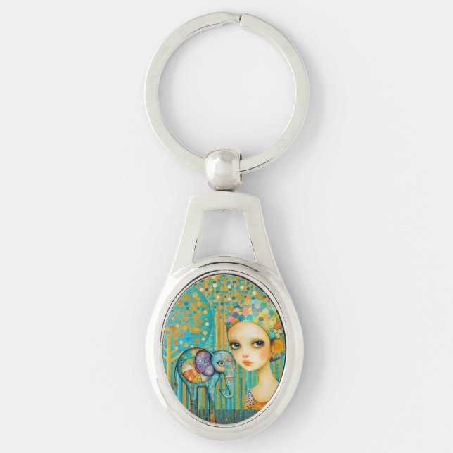 Elephant Charm Key Ring (Front)