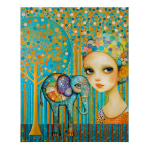 Elephant Charm Poster