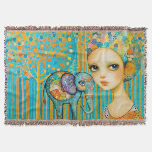 Elephant Charm Throw Blanket