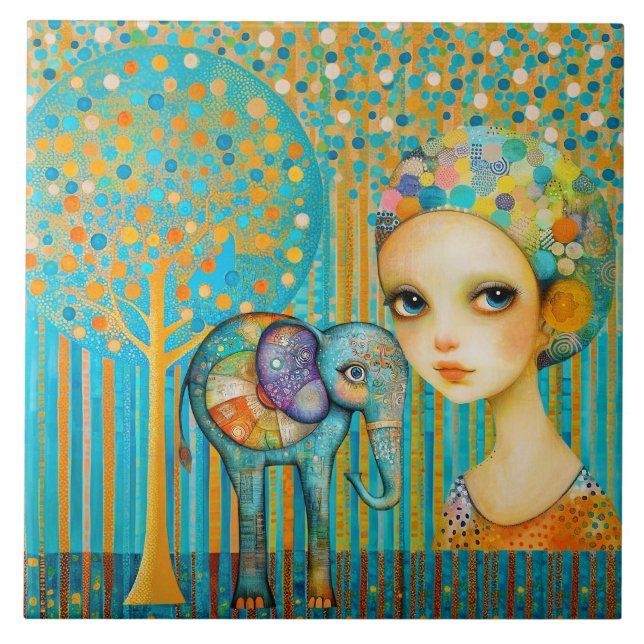 Elephant Charm Tile (Front)