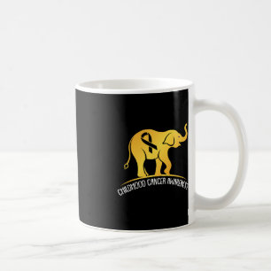 Elephant Childhood Cancer Awareness Ribbon Warrior Coffee Mug