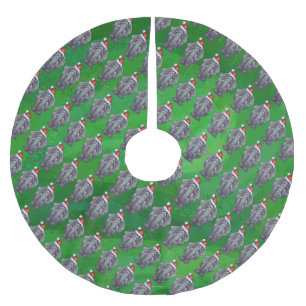 Elephant Christmas Brushed Polyester Tree Skirt