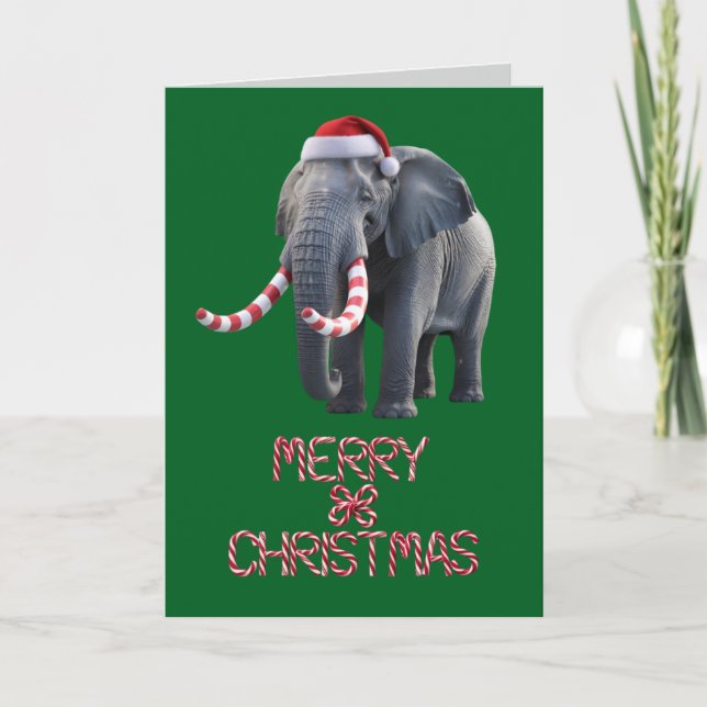 Elephant Christmas Card (Front)