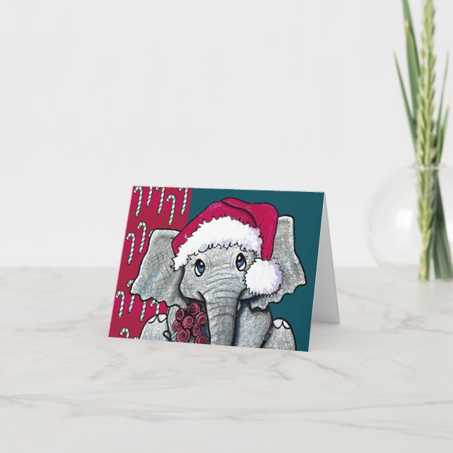 Elephant Christmas Card (Front)
