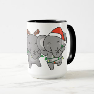 Elephant Christmas Christmas Animals Cute Mug