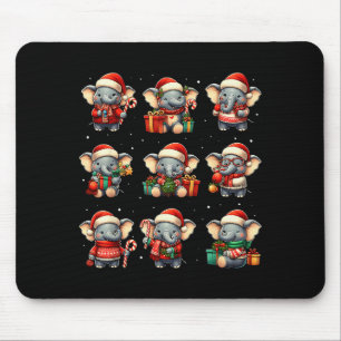 Elephant Christmas Funny Elephant Lover Pajama Men Mouse Mat