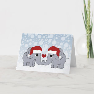 Elephant Christmas Holiday Card