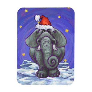 Elephant Christmas Magnet