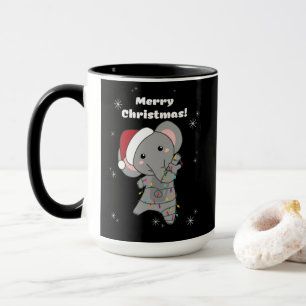 Elephant Christmas Snow Winter Animals Elephants Mug
