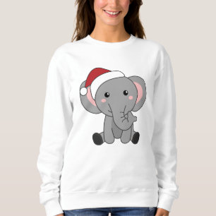 Elephant Christmas Snow Winter Animals Elephants Sweatshirt