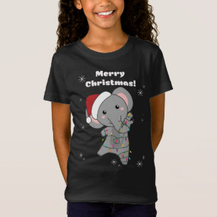 Elephant Christmas Snow Winter Animals Elephants T-Shirt