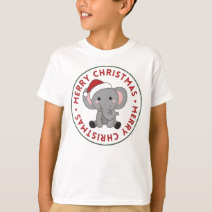 Elephant Christmas Snow Winter Animals Elephants T-Shirt