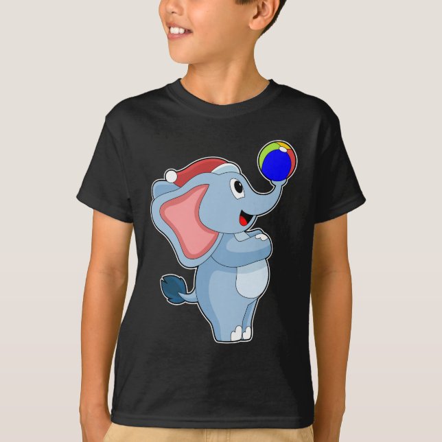 Elephant Christmas Soccer T-Shirt (Front)