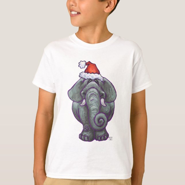 Elephant Christmas T-Shirt (Front)