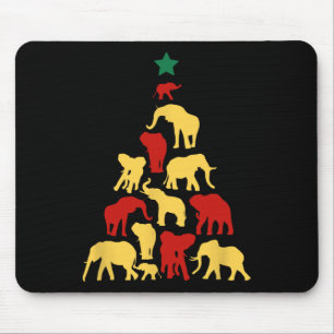 Elephant Christmas Tree South Africa Safari Animal Mouse Mat