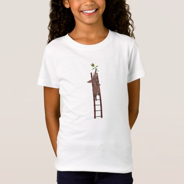 Elephant climbing a ladder T-Shirt (Front)