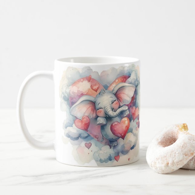 elephant coffee mug (With Donut)