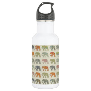 Elephant Colourful Animal Pattern Contemporary 532 Ml Water Bottle