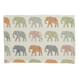 Elephant Colourful Animal Pattern Pillowcase