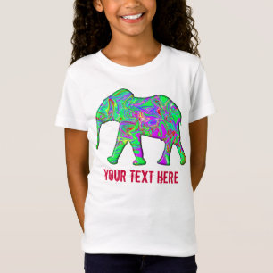 Elephant Colourful Pyjamas Funny Kids Cool T-Shirt