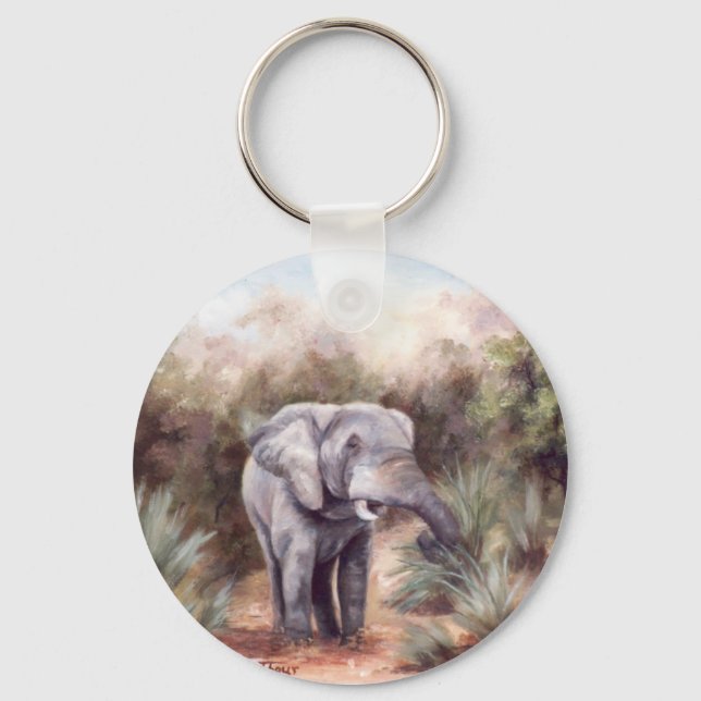 Elephant COMING THROUGH Keychain (Front)