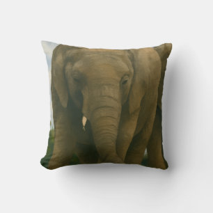 Elephant Companions in Savannah Light Cushion