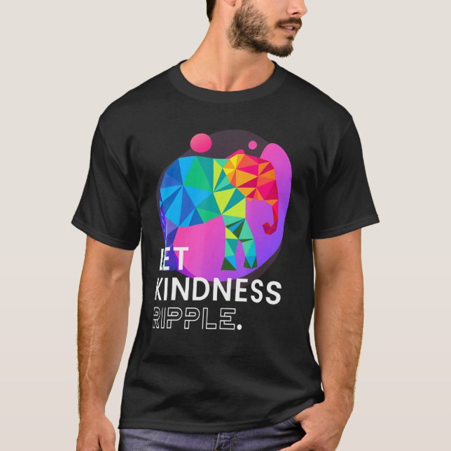 Elephant Compassion Kindness Ripple Mindfulness Me T-Shirt (Front)