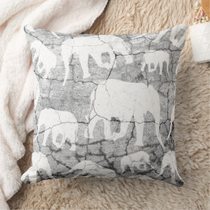 Elephant Concrete Pattern Cushion