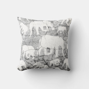 Elephant Concrete Pattern Cushion