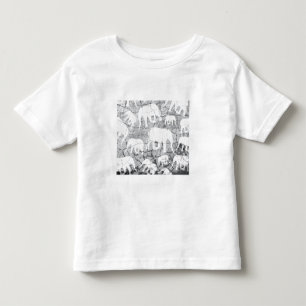 Elephant Concrete Pattern Toddler T-Shirt