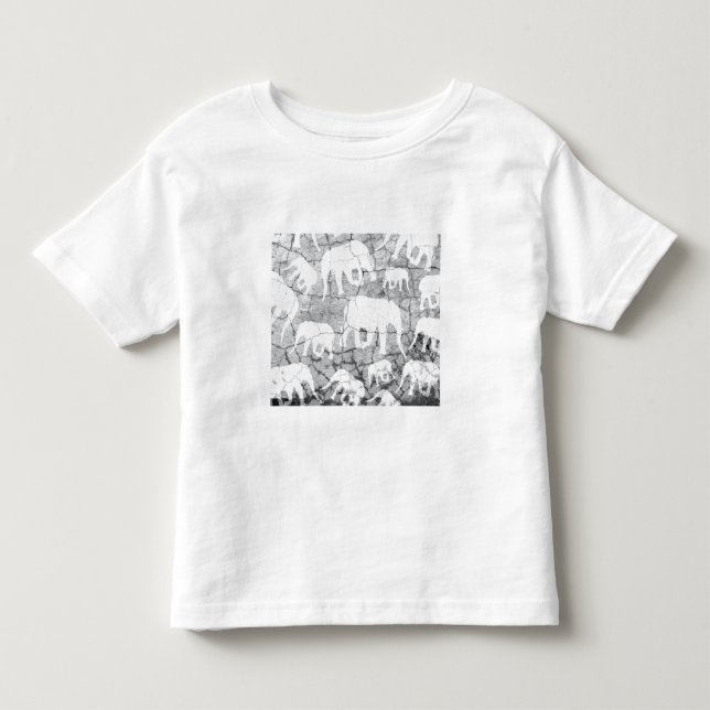 Elephant Concrete Pattern Toddler T-Shirt (Front)
