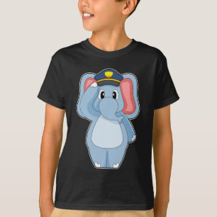 Elephant Cop Police T-Shirt