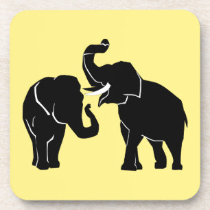 Elephant Couple Coaster Family - Your Colours