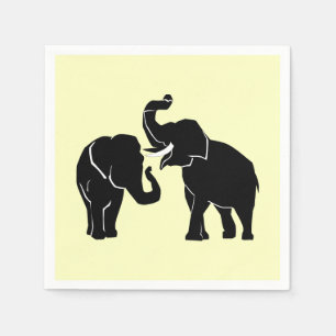 Elephant Couple Custom Colours Family Napkins