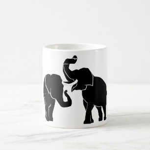 Elephant Couple Custom Colours Mug