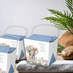 Elephant Cowboy Western Boho Wildflower Favour Box