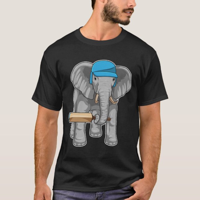 Elephant Cricket Cricket bat T-Shirt (Front)