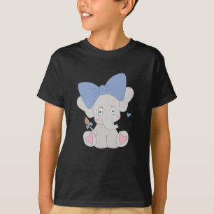 Elephant Cute Animals Blue Elephants For Kids T-Shirt