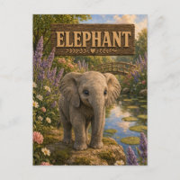 Elephant Cute Baby Storybook Nursery Animal