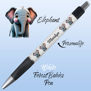 Elephant, Cute Jungle Safari Woodland Animal White