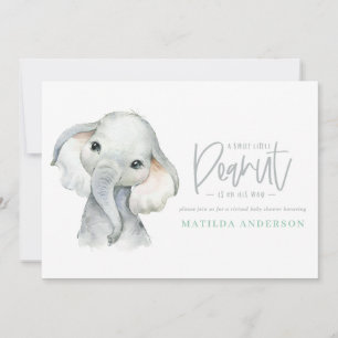 Elephant cute little boy virtual baby shower party