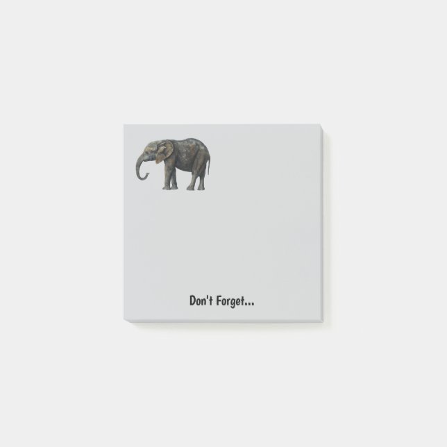 Elephant Cute Memo Post It Personal Note Pad (Front)