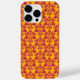 Elephant damask mauve golden orange iphone 5 case