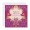 Elephant damask red golden wedding square invite
