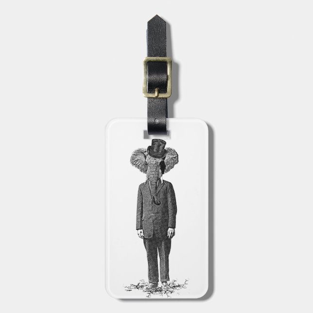 Elephant dandy luggage tag (Front Vertical)