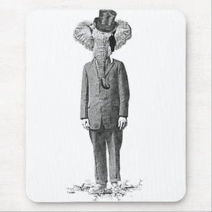 Elephant dandy mouse mat