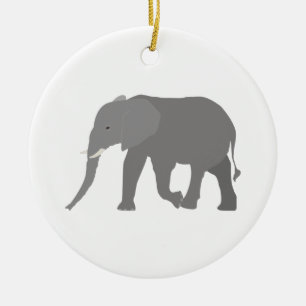Elephant Design Ceramic Tree Decoration