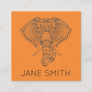Elephant design modern stylish creative industry square business card