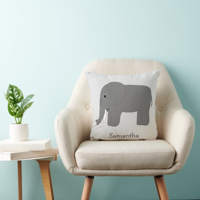 Elephant Design Personalised Cushion (Chair)